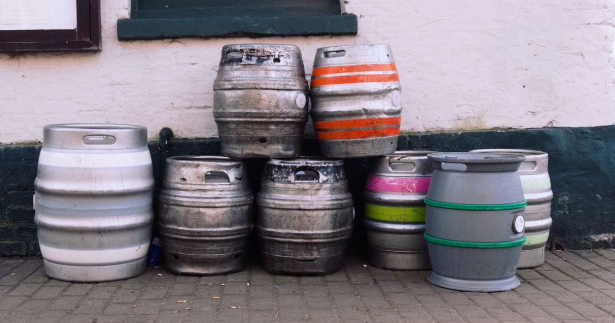 Beer kegs in Cambridge