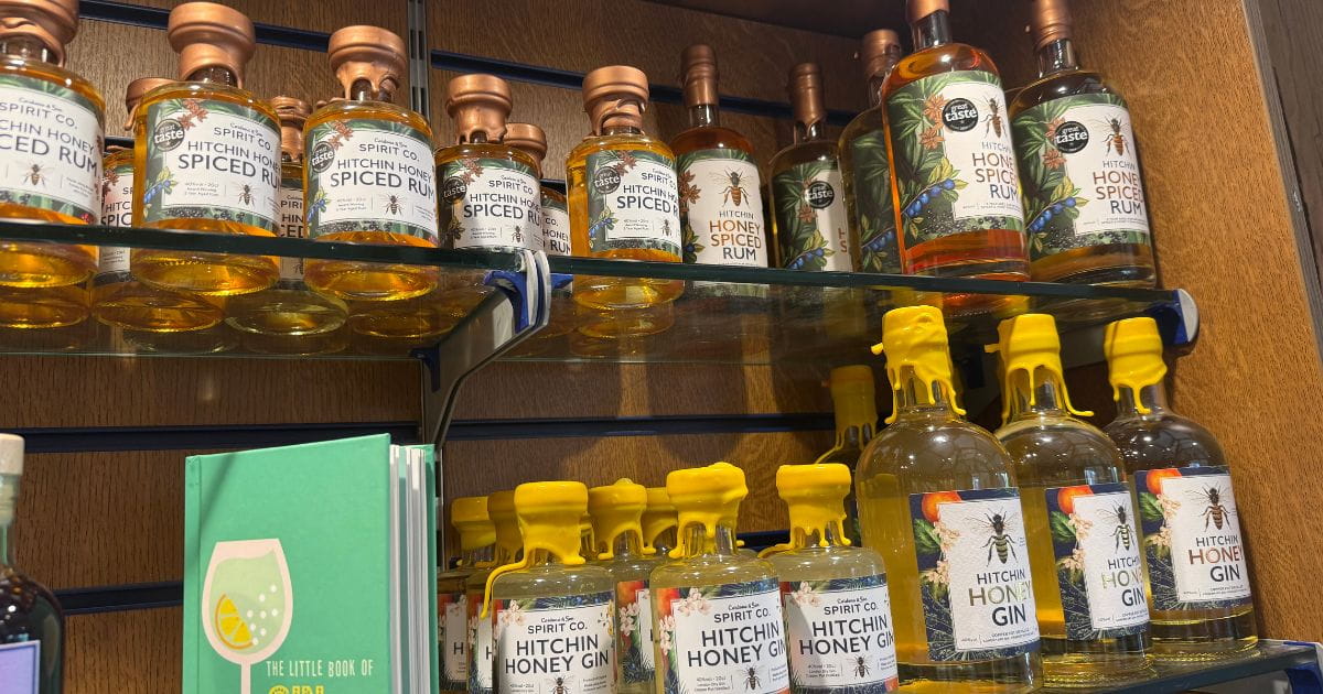 Hitchin honey gin local produce farm shop