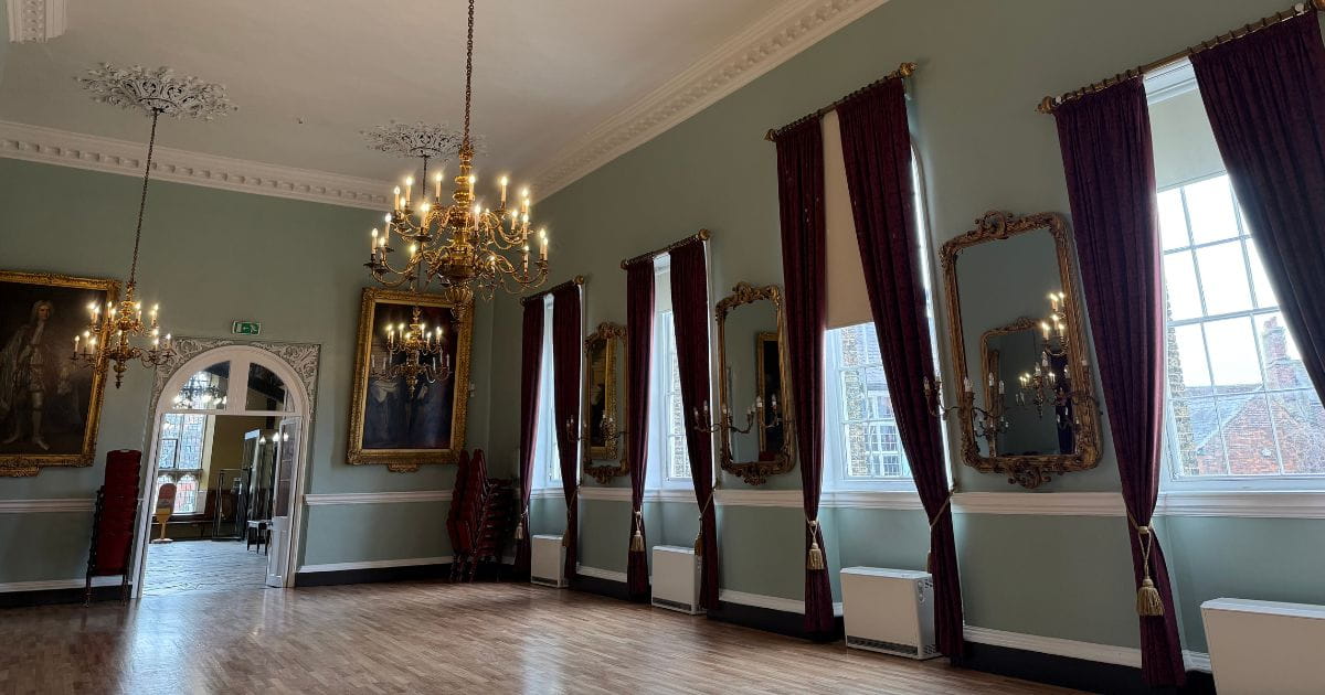 Grand hall ballroom upstairs Stories of Lynn museum King's Lynn