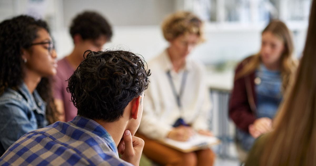 A stock image of a mental health support group