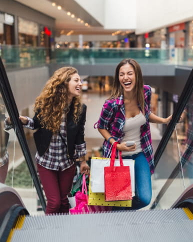 Two women shopping