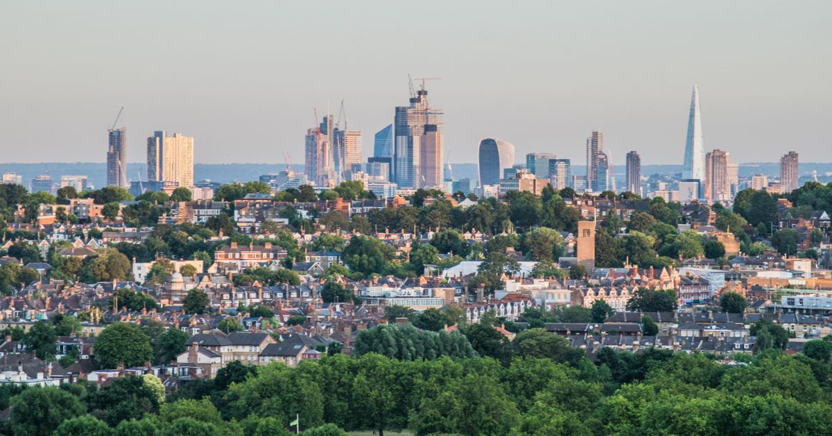 View over London from Alexandra Palace