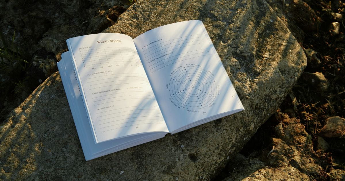 A journal outside in nature