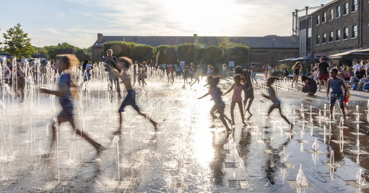 Granary Square Fountains Kings Cross