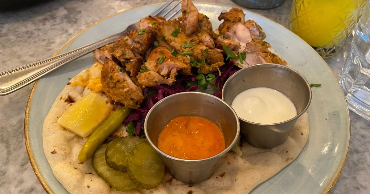 Chicken shawarma from Megan's in the Garden City Welwyn Garden City