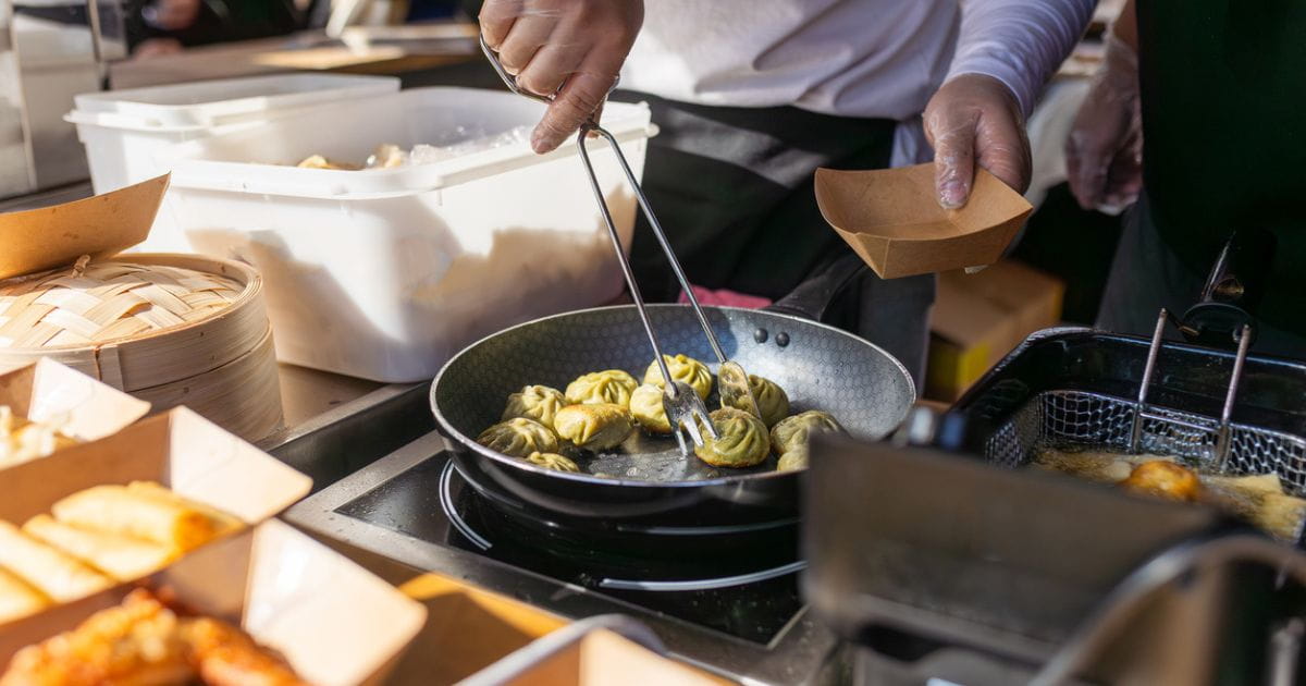 Global street food at Welwyn Garden City food festival Hertfordshire