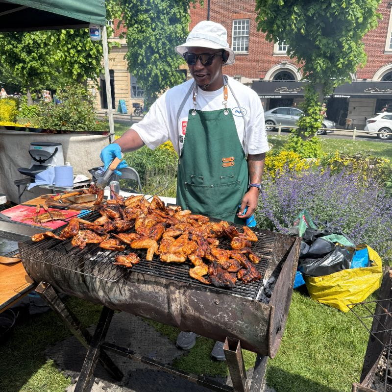Welwyn Garden City world food festival African food jerk chicken