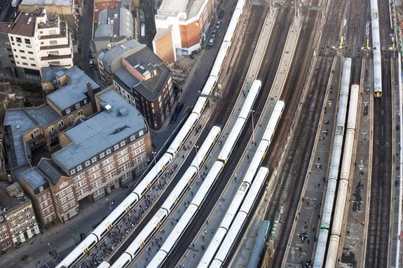 a train on a steel track