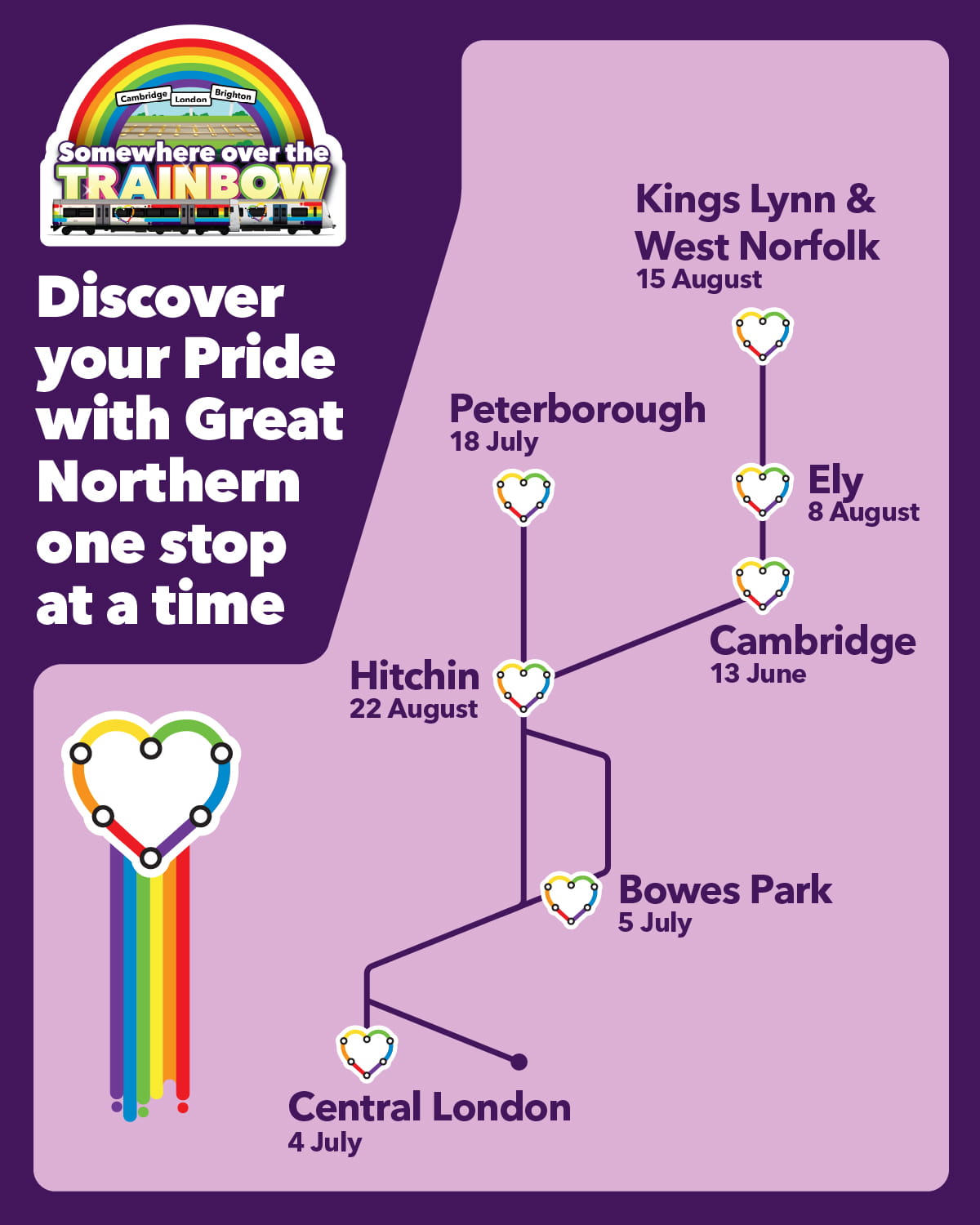 Pride events on the network